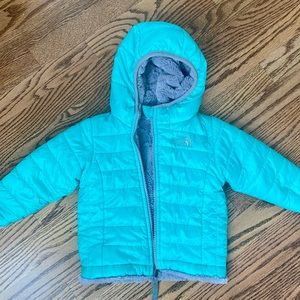 THE NORTH FACE 2T aqua REVERSIBLE WINTER COAT